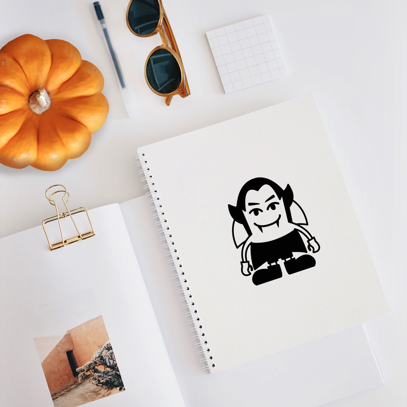 Vinyl Wall Art Decal - Cute Little Vampire - Spooky Halloween Season Icon Design Seasonal Decoration Sticker For Teen Classroom Office Laptop Notebook Store Window Decor 2