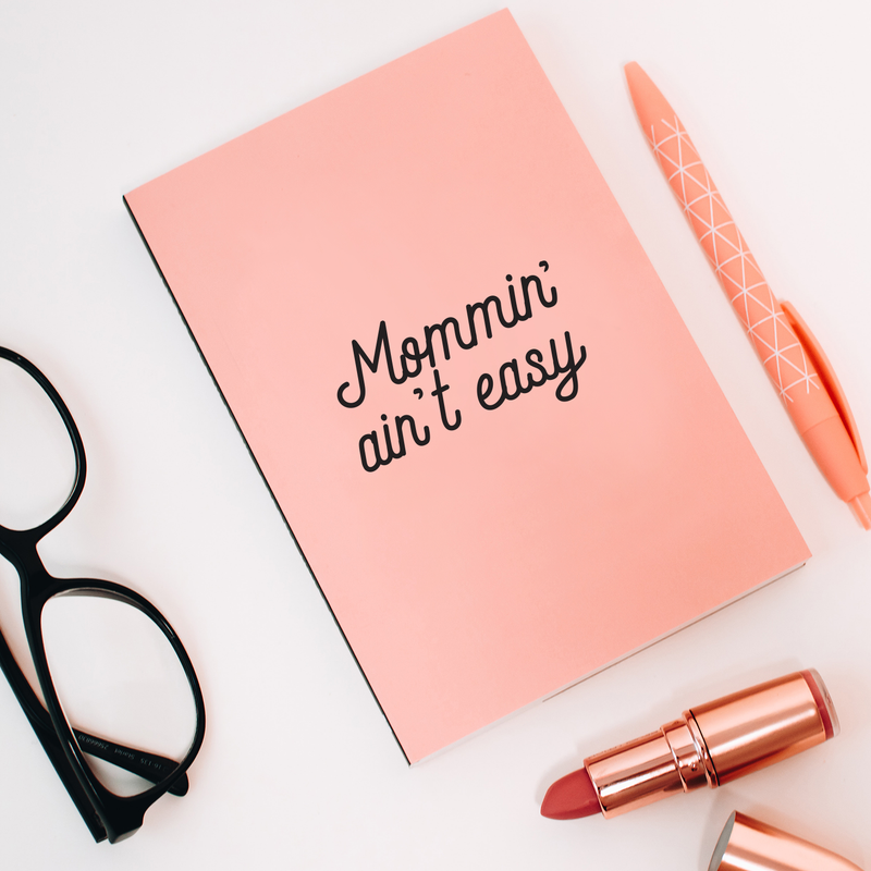 Vinyl Wall Art Decal - Mommin' Ain't Easy - 2.- Sweet Modern Cute Moms Love Quote Cursive Sticker For Nursery Kids Room Baby Bedroom Laptop Mug Luggage Car Bumper Decor 2