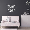 Vinyl Wall Art Decal - Wild Child - 24" x 23" - Modern Cute Motivational Quote Sticker For Home Teen Bedroom Kids Room Living Room Playroom Store Decor 3