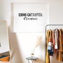 Vinyl Wall Art Decal - Karma Isn't a B!tch It's A Mirror - Sarcastic Optimistic Funny Adult Joke Quote Sticker For Home Bedroom Closet Living Room Office Store Coffee Shop Decor 3
