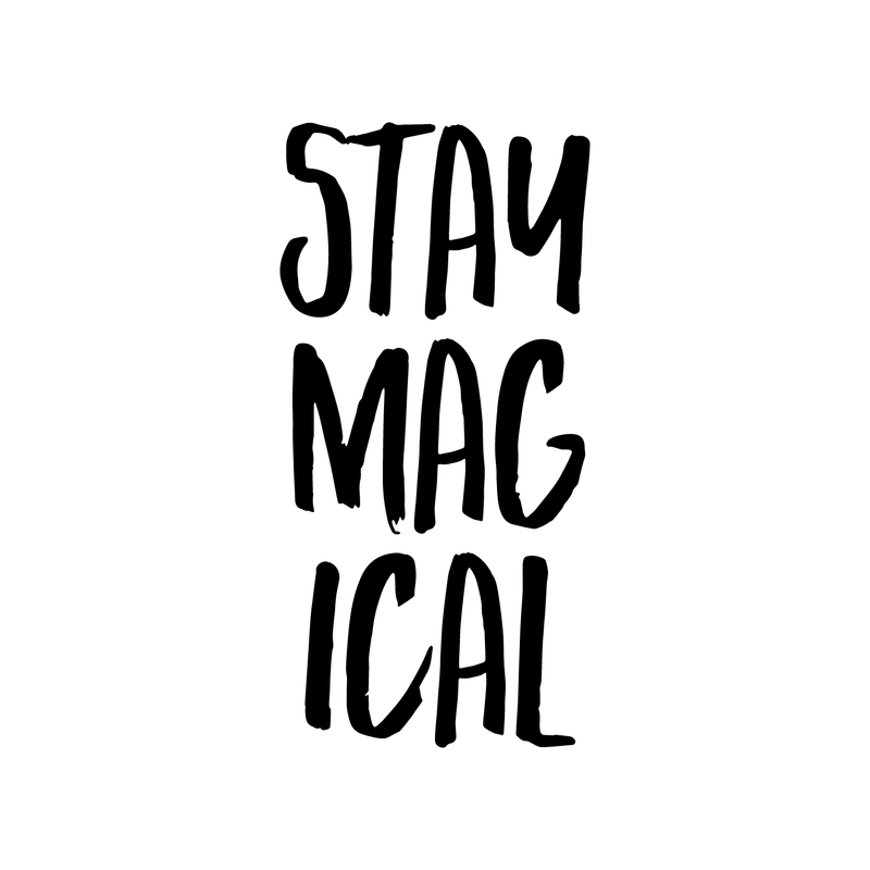 Vinyl Wall Art Decal - Stay Magical - 34" x 17" - Motivational Cute Trendy Optimistic Self Esteem Quote Sticker For Home Bedroom Closet Living Room Playroom Coffee Shop Decor 1