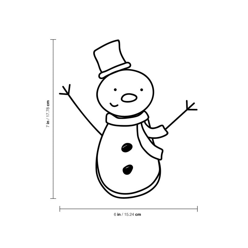 Vinyl Wall Art Decal - Little Snowman- 7" x 6" - Modern Minimal Christmas Quote Sticker For Holiday Season Work Office School Notebook Laptop Book Window Classroom Lines Decor 4