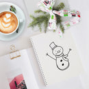 Vinyl Wall Art Decal - Little Snowman- Modern Minimal Christmas Quote Sticker For Holiday Season Work Office School Notebook Laptop Book Window Classroom Lines Decor 2