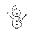Vinyl Wall Art Decal - Little Snowman- Modern Minimal Christmas Quote Sticker For Holiday Season Work Office School Notebook Laptop Book Window Classroom Lines Decor 1