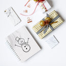 Vinyl Wall Art Decal - Little Snowman- Modern Minimal Christmas Quote Sticker For Holiday Season Work Office School Notebook Laptop Book Window Classroom Lines Decor 3