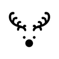 Vinyl Wall Art Decal - Little Reindeer Face - 3.- Modern Minimal Christmas Quote Sticker For Holiday Season Work Office School Notebook Laptop Book Window Classroom Decor 1
