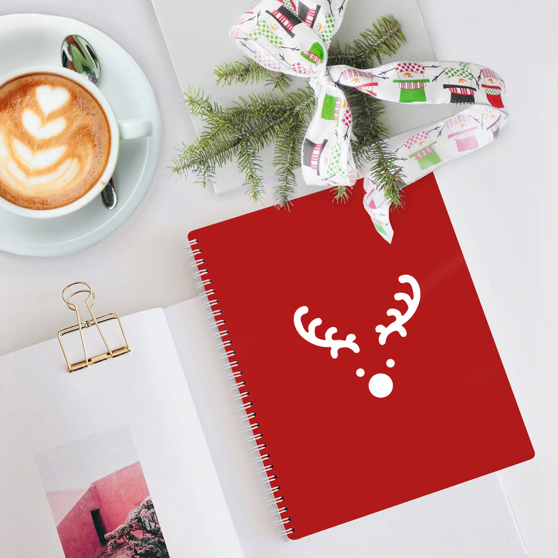 Vinyl Wall Art Decal - Little Reindeer Face - 3.4" x 4" - Modern Minimal Christmas Quote Sticker For Holiday Season Work Office School Notebook Laptop Book Window Classroom Lines Decor 3