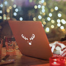 Vinyl Wall Art Decal - Little Reindeer Face - 3.4" x 4" - Modern Minimal Christmas Quote Sticker For Holiday Season Work Office School Notebook Laptop Book Window Classroom Lines Decor 2