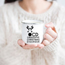 Vinyl Wall Art Decal - OCD Obsesive Christmas Disorde - 5.5" x 4" - Modern Minimal Funny Christmas Quote Sticker For Holiday Season Work Office Laptop Mug Window Notebook Decor 2