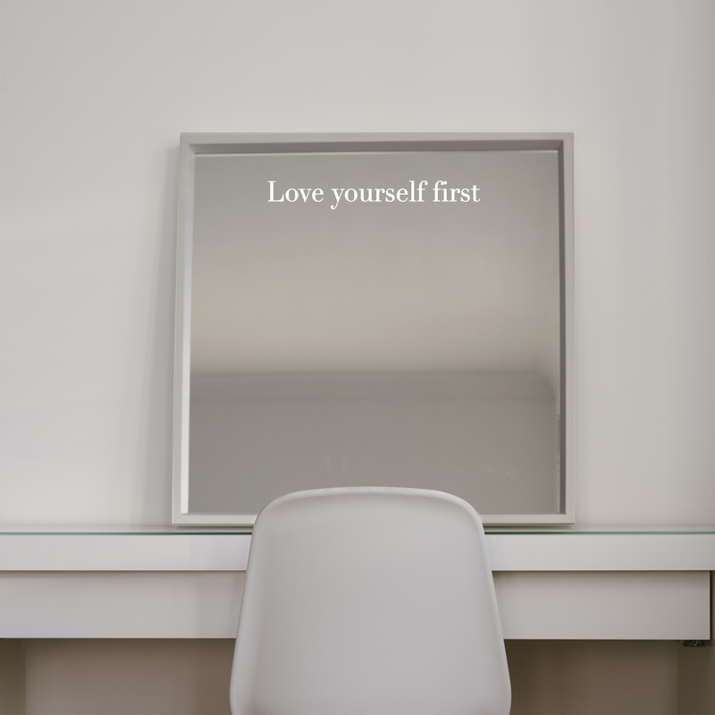 Vinyl Wall Art Decal - Love Yourself First - 2" x 15" - Motivational Cute Optimistic Self Esteem Mind Change Quote Sticker For Bedroom Living Room Closet Kid Room Playroom Gym Fitness Decor 3