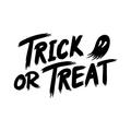 Vinyl Wall Art Decal - Trick Or Treat Ghost - Trendy Funny Scary Halloween Cute Ghost Design Sticker For Teens Bedroom Living Room Office School Classroom Store Door Window Spooky Decor 1