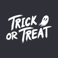 Vinyl Wall Art Decal - Trick Or Treat Ghost - 17" x 27" - Trendy Funny Scary Halloween Cute Ghost Design Sticker For Teens Bedroom Living Room Office School Classroom Store Door Window Spooky Decor 1