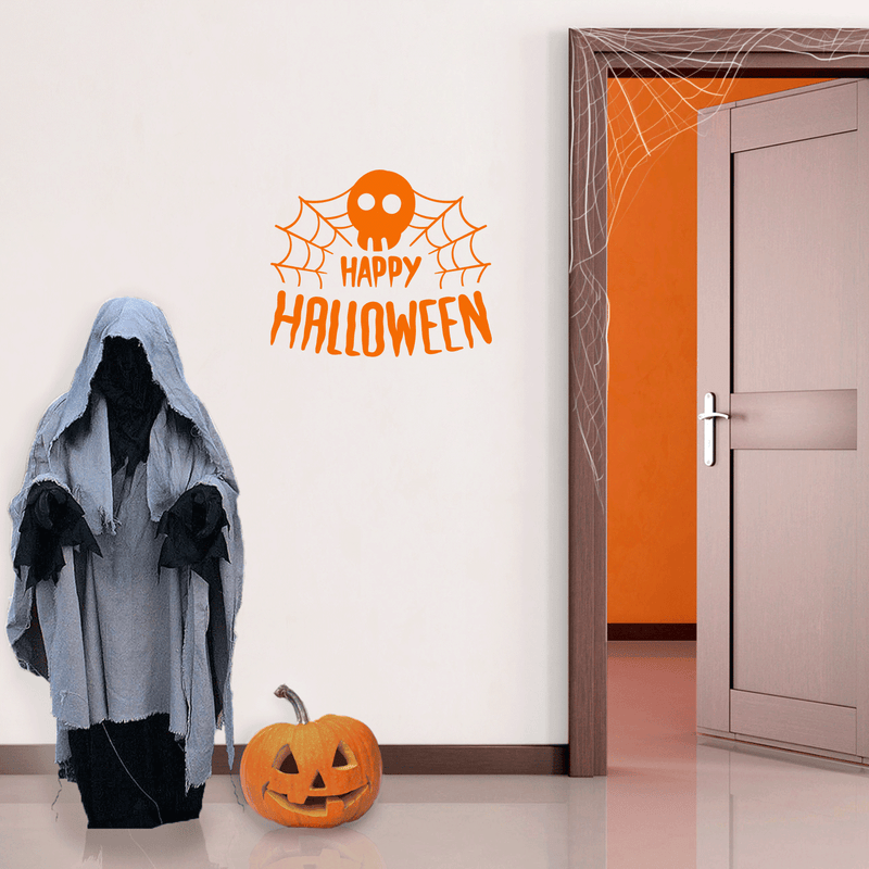 Vinyl Wall Art Decal - Trick Or Treat - 17" x 23" - Trendy Funny Scary Halloween Quote Sticker For Teens Bedroom Living Room Office School Classroom Store Door Window Coffee Shop Spooky Decor 2