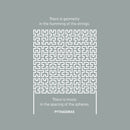 Vinyl Wall Art Decal - There Is Geometry In The Humming Of The Strings - 34" x 22.5" - Trendy Inspirational Math Quote Sticker For Home Kids Room Bedroom Playroom School Classroom Office Decor 1