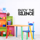 Vinyl Wall Art Decal - Enjoy The Silence - 10" x 26" - Trendy Inspirational Spiritual Positive Quote Sticker For Bedroom Living Room Office Classroom Store Decor 2