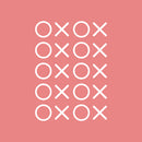 Set of 20 Vinyl Wall Art Decal - XOXO’s - 28" x 22" - Trendy Funny Tic Tac Toe Game Quote Sticker For Fun Home Office Teen Bedroom Living Room Kids Room Playroom Classroom Decor 1