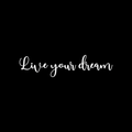 Vinyl Wall Art Decal - Live Your Dream - 6" x 25" - Trendy Inspirational Cute Positive Cursive Quote Sticker For Home Bedroom Closet Living Room Office Coffee Shop Classroom School Decor 1