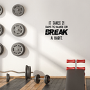 Vinyl Wall Art Decal - It Takes 21 Days To Make Or Break A Habit - 22" x 27" - Trendy Good Vibes Optimistic Mind Change Quote Sticker For Office Classroom School Gym Yoga Fitness Playroom Decor 2