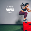 Vinyl Wall Art Decal - It Takes 21 Days To Make Or Break A Habit - 22" x 27" - Trendy Good Vibes Optimistic Mind Change Quote Sticker For Office Classroom School Gym Yoga Fitness Playroom Decor 2