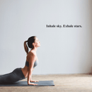 Vinyl Wall Art Decal - Inhale Sky Exhale Stars - 2" x 21" - Trendy Inspirational Cute Optimistic Quote Sticker For Meditation Therapy Yoga Classroom School Gym Fitness Playroom Decor 3