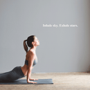 Vinyl Wall Art Decal - Inhale Sky Exhale Stars - 2" x 21" - Trendy Inspirational Cute Optimistic Quote Sticker For Meditation Therapy Yoga Classroom School Gym Fitness Playroom Decor 2