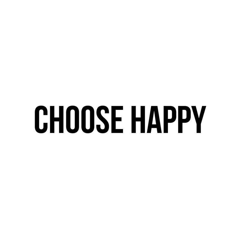 Vinyl Wall Art Decal - Choose Happy - 2.5" x 15" - Trendy Motivational Good Vibes Cute Kindness Quote Sticker For Home Bedroom Kids Room Playroom Living Room Office School Classroom Decor 1