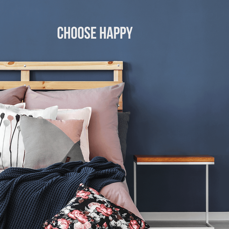 Vinyl Wall Art Decal - Choose Happy - 2.5" x 15" - Trendy Motivational Good Vibes Cute Kindness Quote Sticker For Home Bedroom Kids Room Playroom Living Room Office School Classroom Decor 3