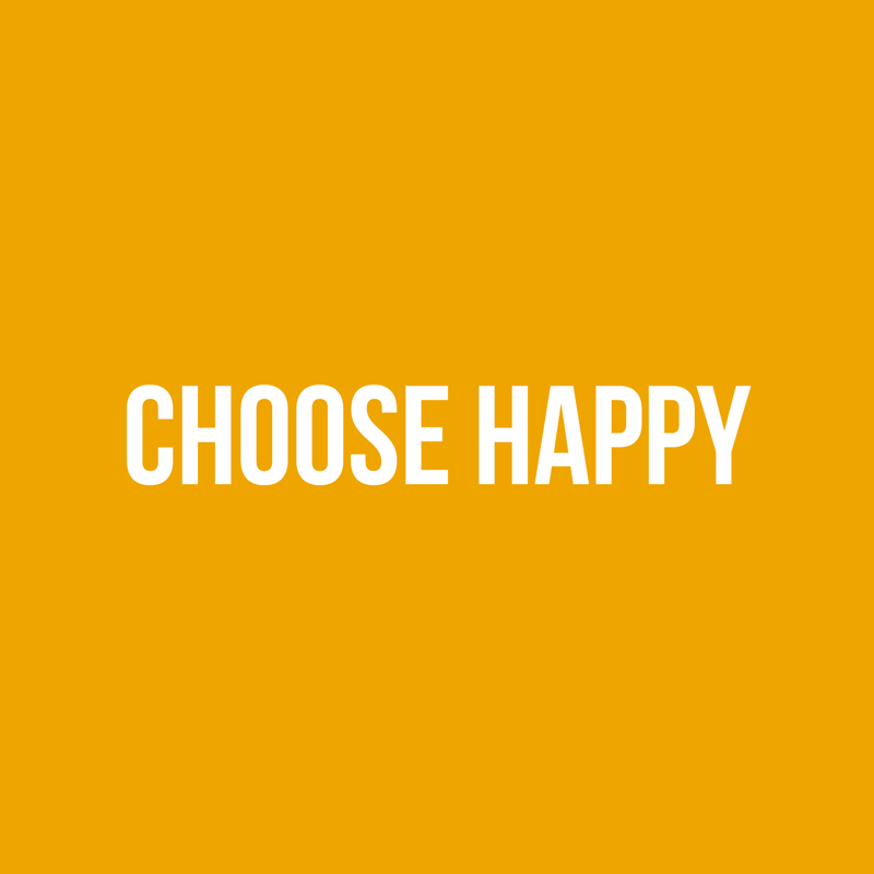 Vinyl Wall Art Decal - Choose Happy - 2.5" x 15" - Trendy Motivational Good Vibes Cute Kindness Quote Sticker For Home Bedroom Kids Room Playroom Living Room Office School Classroom Decor 1