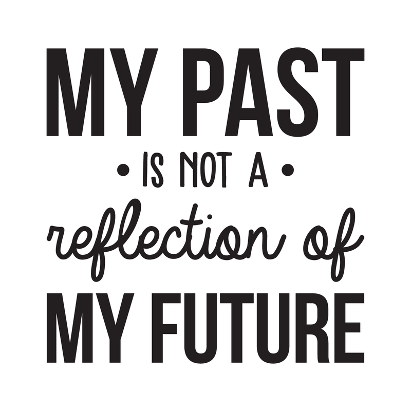 Vinyl Wall Art Decal - My Past Is Not A Reflection Of My Future - Trendy Motivational Good Vibes Optimistic Quote Sticker For Bedroom Kids Room Living Room Playroom Office Classroom Decor 1