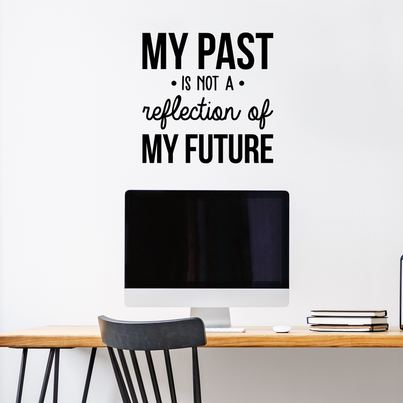 Vinyl Wall Art Decal - My Past Is Not A Reflection Of My Future - 22" x 22"- Trendy Motivational Good Vibes Optimistic Quote Sticker For Bedroom Kids Room Living Room Playroom Office Classroom Decor 2