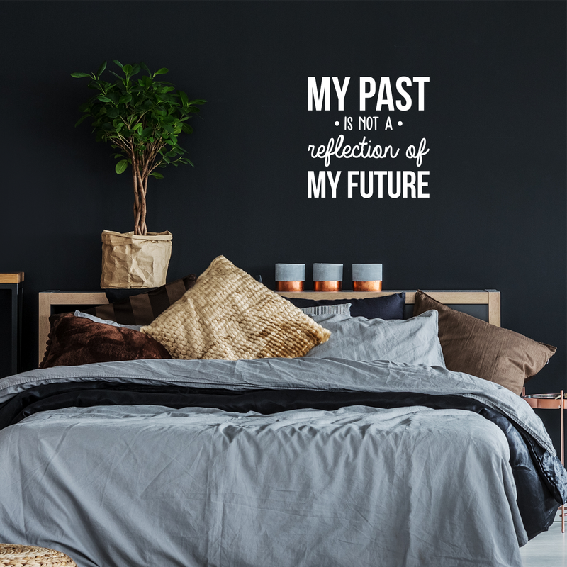 Vinyl Wall Art Decal - My Past Is Not A Reflection Of My Future - 22" x 22"- Trendy Motivational Good Vibes Optimistic Quote Sticker For Bedroom Kids Room Living Room Playroom Office Classroom Decor 2