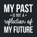 Vinyl Wall Art Decal - My Past Is Not A Reflection Of My Future - 22" x 22"- Trendy Motivational Good Vibes Optimistic Quote Sticker For Bedroom Kids Room Living Room Playroom Office Classroom Decor 1