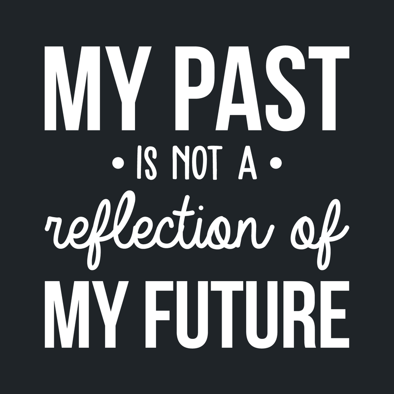 Vinyl Wall Art Decal - My Past Is Not A Reflection Of My Future - 22" x 22"- Trendy Motivational Good Vibes Optimistic Quote Sticker For Bedroom Kids Room Living Room Playroom Office Classroom Decor 1