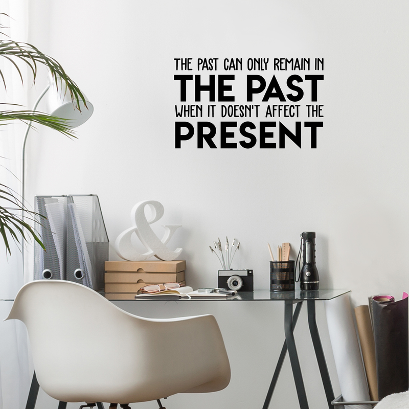 Vinyl Wall Art Decal - The Past Can Only Remain In The Past - Motivational Positive Good Vibes Quote Sticker For Bedroom Closet Living Room Office School Classroom Decor 2