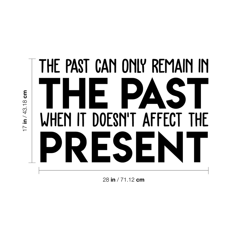 Vinyl Wall Art Decal - The Past Can Only Remain In The Past - 17" x 28" - Motivational Positive Good Vibes Quote Sticker For Bedroom Closet Living Room Office School Classroom Decor 4