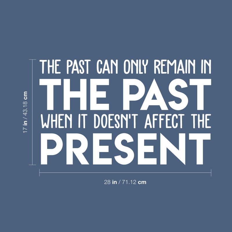 Vinyl Wall Art Decal - The Past Can Only Remain In The Past - 17" x 28" - Motivational Positive Good Vibes Quote Sticker For Bedroom Closet Living Room Office School Classroom Decor 4