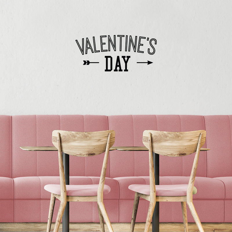 Vinyl Wall Art Decal - Valentine’s Day - 11" x 25" - Trendy Cute Artistic Design Love For Home Storefront Coffee Shop Couples Valentine's Day Decor Sticker 2