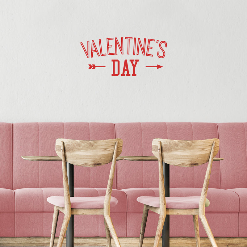 Vinyl Wall Art Decal - Valentine’s Day - 11" x 25" - Trendy Cute Artistic Design Love For Home Storefront Coffee Shop Couples Valentine's Day Decor Sticker 2