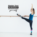 Vinyl Wall Art Decal - Master Your Mindset And You'll Master Your Body - 16. Trendy Inspirational Positive Quote Sticker For Bedroom Living Room Office Gym Fitness Classroom Decor 3