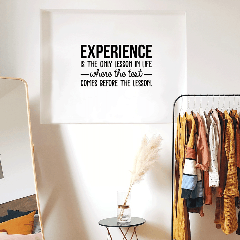 Vinyl Wall Art Decal - Experience Is The Only Lesson In Life - Modern Cute Optimistic Good Vibes Quote Sticker For Living Room Office Meetings Conference Room Work Coffee Shop Decor 3