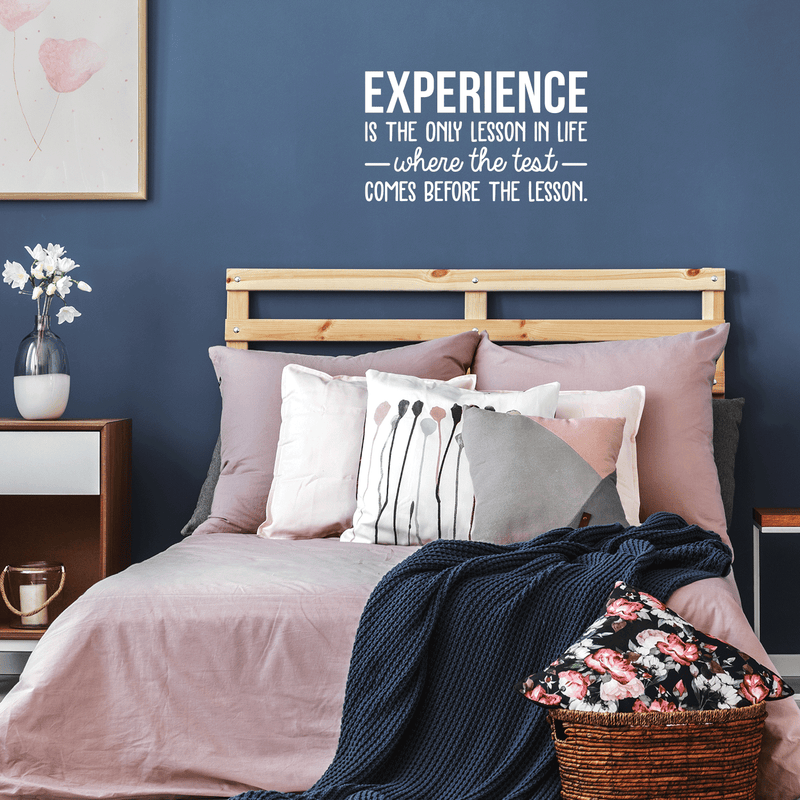 Vinyl Wall Art Decal - Experience Is The Only Lesson In Life - 17" x 29" - Modern Cute Optimistic Good Vibes Quote Sticker For Living Room Office Meetings Conference Room Work Coffee Shop Decor 3