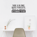 Vinyl Wall Art Decal - There Is No Force More Powerful Than A Woman - Trendy Positive Mind Change Quote Sticker For Girls Room Closet Playroom Office Yoga Ballet Feminine Decor 3