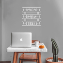 Vinyl Wall Art Decal - Apple Pie Bonfire Turkey - 17" x 17" - Trendy Cute Funny Thanksgiving Season Quote Sticker For Living Room Kitchen Restaurant Office Kitchenette Coffee Shop Decor 3