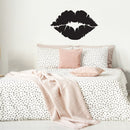 Vinyl Wall Art Decal - Kiss Lips - Trendy Modern Cute Sexy Girly Design Shape Sticker For Bedroom Closet Living Room Office Coffee Shop Store Decor 2
