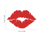 Vinyl Wall Art Decal - Kiss Lips - 23" x 37" - Trendy Modern Cute Sexy Girly Design Shape Sticker For Bedroom Closet Living Room Office Coffee Shop Store Decor 4