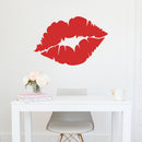 Vinyl Wall Art Decal - Kiss Lips - 23" x 37" - Trendy Modern Cute Sexy Girly Design Shape Sticker For Bedroom Closet Living Room Office Coffee Shop Store Decor 3