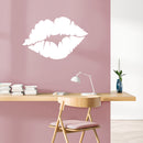 Vinyl Wall Art Decal - Kiss Lips - 23" x 37" - Trendy Modern Cute Sexy Girly Design Shape Sticker For Bedroom Closet Living Room Office Coffee Shop Store Decor 3