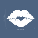 Vinyl Wall Art Decal - Kiss Lips - 23" x 37" - Trendy Modern Cute Sexy Girly Design Shape Sticker For Bedroom Closet Living Room Office Coffee Shop Store Decor 4