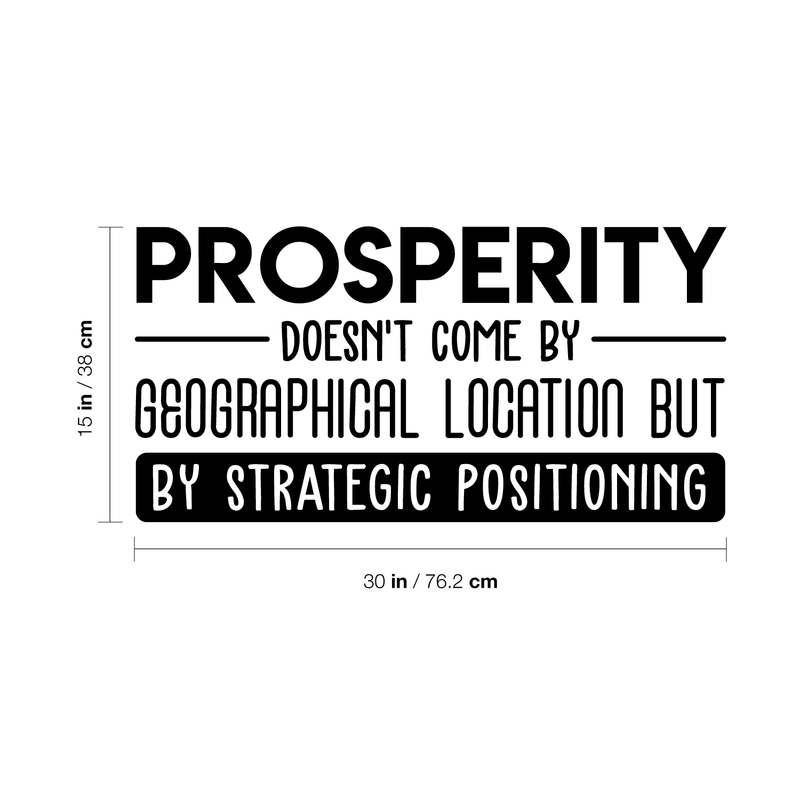 Vinyl Wall Art Decal - Prosperity Doesn't Come By Geographical Location - 15" x 30" - Trendy Good Vibes Motivational Optimistic Quote Sticker For Bedroom Living Room Office Classroom School Decor 4