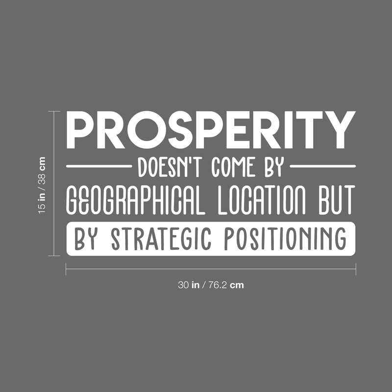 Vinyl Wall Art Decal - Prosperity Doesn't Come By Geographical Location - 15" x 30" - Trendy Good Vibes Motivational Optimistic Quote Sticker For Bedroom Living Room Office Classroom School Decor 4